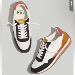 Madewell League Sneakers in washed nubuck and suede 9.5
